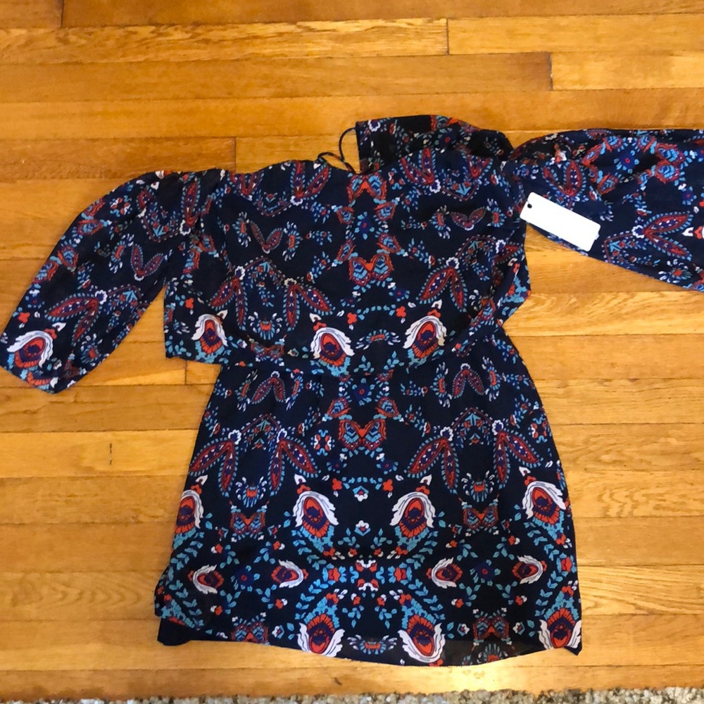Saylor off shoulder mini dress